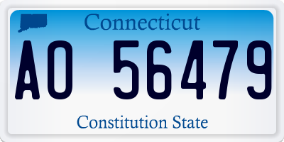 CT license plate AO56479