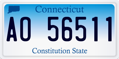CT license plate AO56511