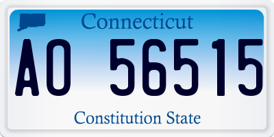 CT license plate AO56515