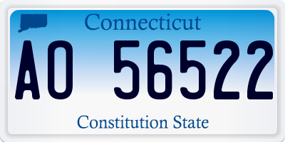 CT license plate AO56522
