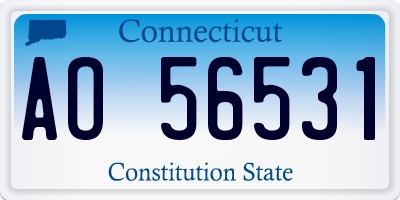 CT license plate AO56531