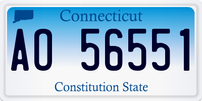 CT license plate AO56551