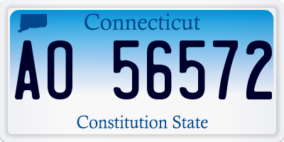 CT license plate AO56572