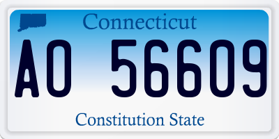 CT license plate AO56609