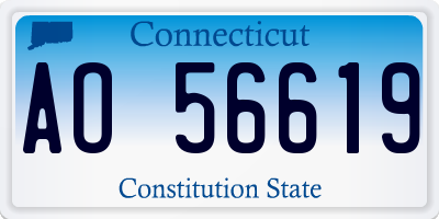 CT license plate AO56619