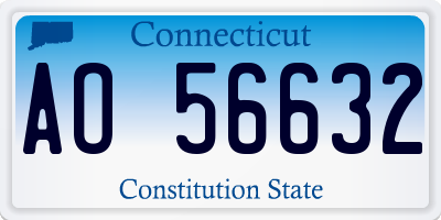 CT license plate AO56632