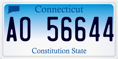 CT license plate AO56644