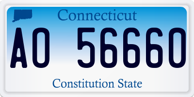 CT license plate AO56660