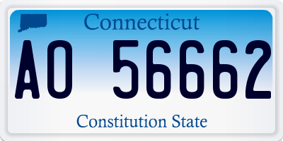 CT license plate AO56662
