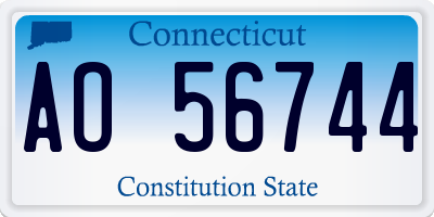 CT license plate AO56744