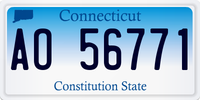 CT license plate AO56771
