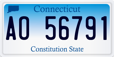 CT license plate AO56791