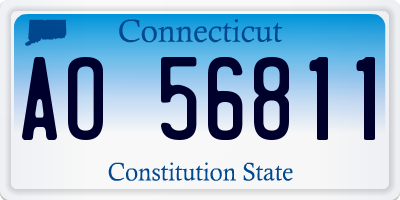 CT license plate AO56811