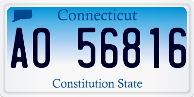 CT license plate AO56816