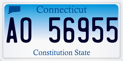 CT license plate AO56955