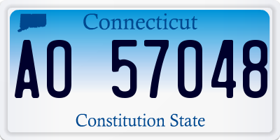 CT license plate AO57048