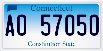 CT license plate AO57050