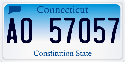 CT license plate AO57057