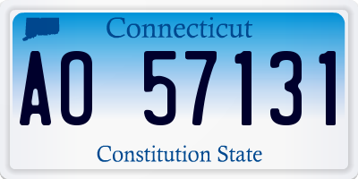 CT license plate AO57131