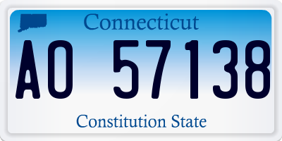 CT license plate AO57138