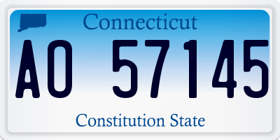 CT license plate AO57145