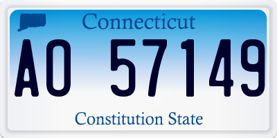 CT license plate AO57149