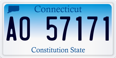 CT license plate AO57171