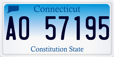 CT license plate AO57195