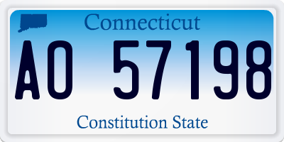 CT license plate AO57198