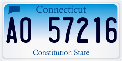 CT license plate AO57216