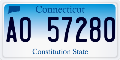 CT license plate AO57280