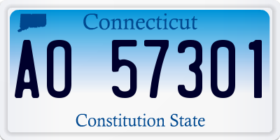 CT license plate AO57301