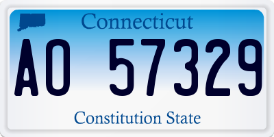 CT license plate AO57329