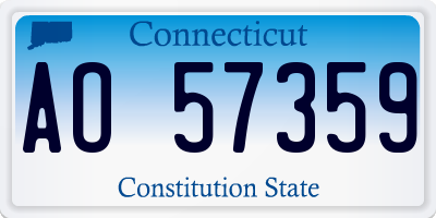 CT license plate AO57359