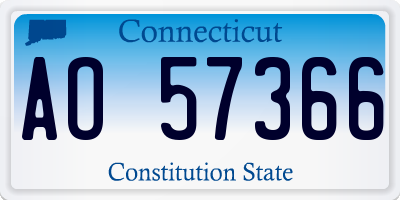CT license plate AO57366