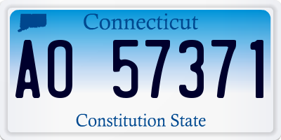CT license plate AO57371