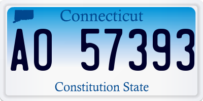 CT license plate AO57393