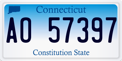 CT license plate AO57397