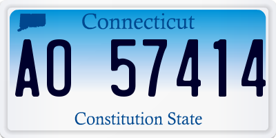 CT license plate AO57414