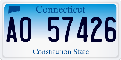 CT license plate AO57426