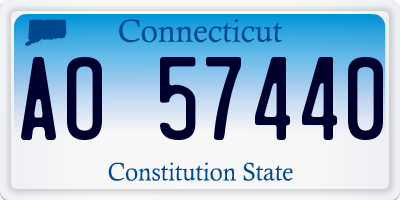 CT license plate AO57440
