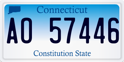 CT license plate AO57446