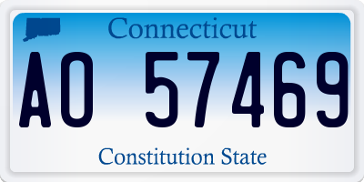 CT license plate AO57469
