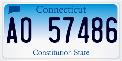 CT license plate AO57486