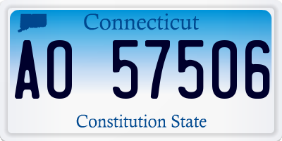 CT license plate AO57506