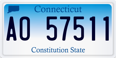 CT license plate AO57511