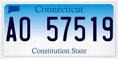 CT license plate AO57519
