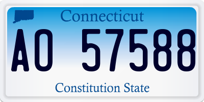 CT license plate AO57588