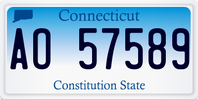 CT license plate AO57589