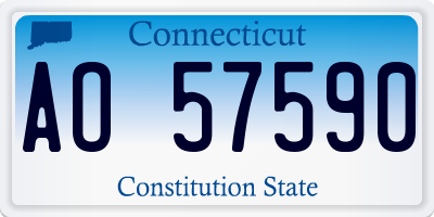 CT license plate AO57590